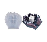Tebinzi Moule en silicone pour cendrier en main - Moule en silicone en ciment - Moule en silicone pour béton, argile, succulente - Moule en résine - Moule rangement pour bijoux