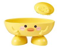 Tebinzi Porte-Savon avec Drain - Savon Jaune Canard avec Trous Drainage - Récipients Savon Salle Bain pour Dentifrice, Porte-Savon Cuisine Mignon pour la décoration
