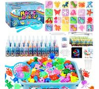 TEBOKHAD Aqua Gelz Set, 72 PCS Aquagel Kit, DIY Magic Water Elf Avec 24 Bouteilles De Gel Coloré Et 24 Formes, Gels Magiques 3D Créatifs Pour Enfants Garçons Et Filles 3+ Cadeau