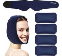 TEBOKHAD Poche De Glace De Dents Sagesse, 4 Packs de Poche De Glace Dent De Sagesse, Pain De Glace, Gel Chaud Et Froid Réutilisable Pour ATM, La Bouche,Soulagement De La Douleur Après Une Chirurgie