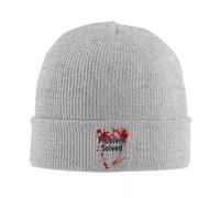TEBTRGK Je suis Bien Bloody Halloween Bonnet Chapeaux Problème Résolu Casquettes décontractées Unisexe Adulte Kpop Tricot Chapeau Printemps Chaud Doux Bonnet Chapeau