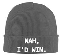TEBTRGK Non, Je gagnerais Chapeau tricoté drôle Bonnet pour Hommes Femmes Mignon Tricot Casquette Taille Unique Convient à la Plupart des Voyages en Plein air Camping Imprimer