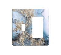 TebuTeak Couvercles de prise de courant décoratifs vintage en bois marron à 2 interrupteurs - Plaque murale à bascule pour interrupteur électrique pour décoration d'intérieur de ferme