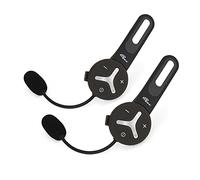 @tec Buddy Chat Duo Lot de 2 interphones Bluetooth, mains libres, pour vélo, sport, ski, travail, interphone, casque, DSP, portée jusqu'à 1000 m
