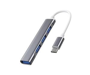 Tec-Digi Concentrateur USB C, Fin de Type C vers 4 Ports USB 3.0, Adaptateur d'extension de données, répartiteur USB Compatible avec Thunderbolt 3 MacBook Pro M1 Air 2020, iPad Pro Air, XPS 13/15