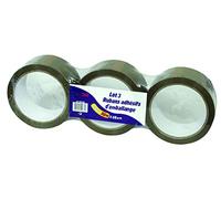 TEC HIT 100330 - Lot 3 rubans adhésifs Havane - En qualité PVC - Longueur 50m x 48mm