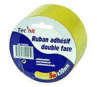 TEC HIT 110025 - Ruban Adhésif Double Face - 25 m x 50 mm - Par 12 pcs