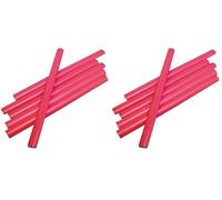 Tec Hit 181018 - Jeu de 6 Crayons Menuisier - En Acier - Forme Ovale - À Travailler sur le Bois - Rose (Lot de 2)