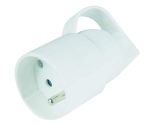 TEC HIT 250210 - Fiche femelle + Terre à anneau - 16 A - Blanc