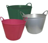 TEC HIT 390028 - Panier Souple - Ultra-résistant - Dimension : 39 cm x 39 cm x 30 cm - 28 litres - Couleurs Assorties