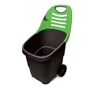 TEC HIT 390670 - Chariot de Jardin Brouette - 62 litres - 2 Roues - Diam. 170 mm - Vert/Jaune