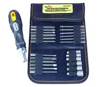 Tec Hit 651026 Trousse de vissage 26 pièces (1 TV 3 fonctions + 24 Embouts vissage + Douilles)