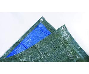 TEC HIT 890700 - Bâche légère de protection 68g/m² - 10x15m - Bleu/Vert