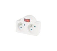 TEC HIT Prise biplite avec terre 2x16 A et interrupteur