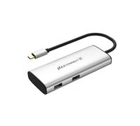TEC MaxConnect Hub USB-C 6 en 1 avec HDMI 4K60 Hz, PD 100 W, USB-A et USB-C 3.2 Gen2, transfert de données 10 Gbit/s, compatible avec MacBook Pro, iPad Pro, Windows et appareils de type C