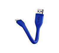 SBS TECABLELIGSHFLATB - Câble Lightning - Lightning mâle pour USB mâle - 12 cm - bleu
