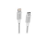 SBS TECABLELIGTC1BW câble Lightning 1 m Argent