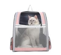 Tecageaon Sac à dos de transport pour petits chats, chiens, lapins, sangles de sécurité, support de boucle, pliable, conçu pour les voyages, la randonnée, la marche et une utilisation en extérieur