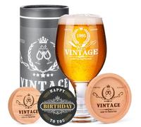 Tecanne Cadeaux de 30e anniversaire pour hommes et femmes, 1994 Verre à bière personnalisé de 396,9 g, cadeaux de 30e anniversaire pour mari, petit ami, frère, meilleurs amis, cadeaux de Noël pour lui