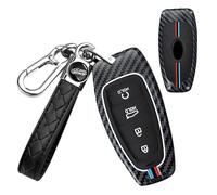 TECART Coque de clé de voiture compatible avec Hyundai Sonata, Santa Cruz, Santa fe, Nexo, Tucson, palissade, en silicone, 4 boutons, tissage A