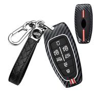 TECART Coque de clé de voiture compatible avec Hyundai Sonata, Santa Cruz, Santa fe, Nexo, Tucson, Palissade, en silicone, 7 boutons, boîtier de clé - Tissage B