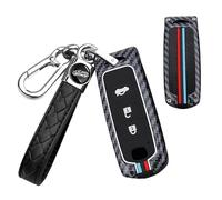 TECART Coque de clé de voiture compatible avec Mazda 2, 3, 5, 6 CX-3, CX-4, CX-5, CX-7, CX-9, Atenza Axela MX-5, en métal, en silicone, 3 boutons, tissage A