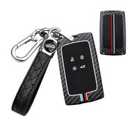 TECART Coque de clé de voiture compatible avec Renault Koleos Kadjar Captur Zoe Talisman Twingo Laguna Captur Clio Megane - En silicone - 4 boutons - Tissage A