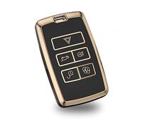 TECART Coque de clé pour Land Rover Vogue Range TPU souple - 5 boutons, noir, 5 button