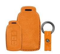 Tecart Étui de e voiture en daim - Convient pour Mitsubishi Lancer GT Outlander Eclipse RVR ASX Evo X GTS EX Mirage G4 SE, 2 boutons - Étanche - Accessoire de protection - Orange