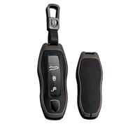 TECART Étui de protection intelligent en cuir pour clé de voiture - Convient pour Porsche Panamera Macan 95B 918 Spyder Cayman 981 Cayman 718 Boxster 981 Cayenne - Étui de protection portable -