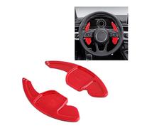 TECART Lot de 2 palettes de changement de vitesse de volant - Convient pour Audi A3 A4 A6 A4L A5 A6L A7 S6 S7 Q3 Q5 A8 S3 S4 S5 S8 R8 Q7 - En plastique ABS - Rouge