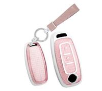 TECART Porte-clés compatible avec Nissan Ariya X-Trail Qashqai Altima Teana Pathfinder Versa Rogue 4Runner TPU Smart Clé de voiture 3 boutons Coque de clé de voiture Accessoires de voiture -A Rose