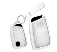 TECART Porte-clés compatible avec Volkswagen Arteon Atlas Golf Alltrack Jetta Passat Tiguan pour Skoda Kodiaq TPU Smart Coque de clé de voiture 3 boutons Protection de clé Accessoire de voiture -A