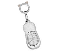 TECART Porte-clés Convient pour Xiaopeng Xpeng P5 P7 G9 G3i 2021 2022 TPU Smart Clé de Voiture 4 Boutons Coque de clé Protection de clé Accessoires de voiture -B Blanc