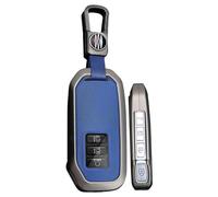TECART Porte-clés de voiture - Convient pour Kia K5 K7 K8 Optima NIRO Cadenza Carnival Soul Stinger Rio Ceed EV6 Sorento - Porte-clés en cuir - 7 boutons - A - Noir et bleu
