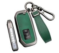 TECART Porte-clés de voiture pour Kia K5 K7 K8 Optima NIRO Cadenza Carnival Soul Stinger Rio Ceed EV6 Sorento Porte-clés en cuir 7 boutons B Noir Vert