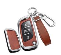 TECART Smart Coque de protection pour e voiture - Convient pour Citroën C2 C3 C4 C5 C6 C8 DS4 pour 107 207 306 307 407 308 607 - Motif cuir - Portable - Accessoire de 3 boutons,
