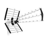 Tecatel - Antenne BKM Triple Pliable, UHF G=18dB LTE 700, 470-698MHz (CH21 - CH48), Noir