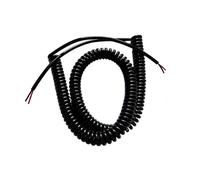 Tecaver Rallonge spiralée de 1,2 à 6,1 m, cordon d'alimentation à ressort à 2 conducteurs 18 AWG, cordon bobine SJEO pour capteur de porte de garage, équipement industriel et basse tension