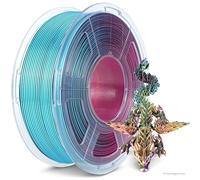 TECBEARS PLA Silk Filament 1.75MM, Quatre couleurs de soie PLA+ Filament Bobine de 1kg, 360° dévoile des couleurs variées, Précision dimensionnelle +/- 0,02 mm, Rouge+Jaune+Vert+Noir