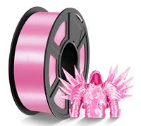 TECBEARS PLA Silk Filament 1.75mm Rose 1KG, PLA Métal Soie Filament, Soyeux Métallisé Imprimante 3D Filament PLA Finition Lisse et Soyeuse, Précision dimensionnelle +/- 0,02 mm, Bobine de 1kg