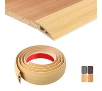 TECDW 200x 7 Adhesive Threshold Bar Auto-AdhéSif,Flexible Transition Floor Strips AntidéRapant,Pvc Door Threshold Bar Pour Couvrir Les Portes Carrelage Moquette à Carrelage (Bois D’Origine)