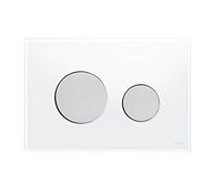 Plaque d'actionnement TECE WC Verre TECEloop pour la technologie Ã double quantitÃ©, Coloris: Verre blanc, boutons chromÃ©s mats - 9240659
