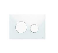Plaque d'actionnement TECE WC Verre TECEloop pour la technologie à double quantité, 9240650, Couleur: Verre Blanc, Bouton Blanc
