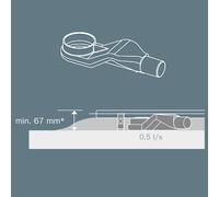 TECE drainline Siphon plat, DN 40, évacuation latérale, 650004,