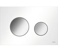 Tece Loop bouton de chasse d'eau pour WC chrome brillant-blanc 9240927