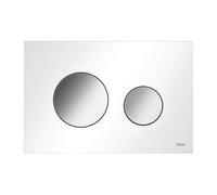 Tece Loop plaque de commande pour technique de double chasse plastique blanc touches chrome brillant 9240627