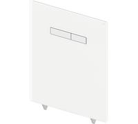 Tece Lux bouton de chasse d'eau pour WC chrome brillant-blanc 9650001