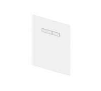 Tece Lux plaque de commande verre blanc touches blanches 9650000