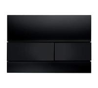 TECE TECEsquaresquare plaque de déclenchement 9240809 verre noir, boutons noirs